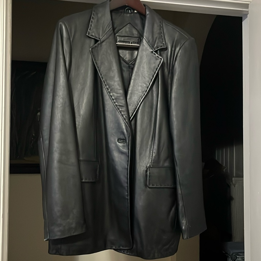 Women’s Preston & York Leather Jacket Size L Color Black